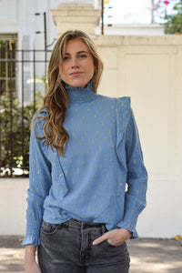 BLUSA BLUE AND GOLD